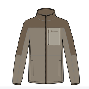 Abrazo Full Zip Fleece Jacket for Men - Dune and Stone