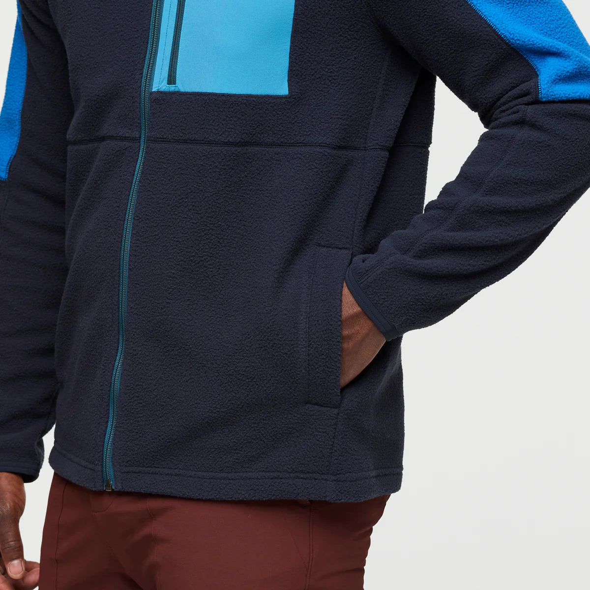 Abrazo Full Zip Fleece Jacket for Men - Atlantic and Carbon