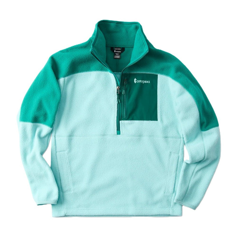 Abrazo Half Zip Fleece Jacket for Women - Malachite & Tide Pool