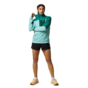 Abrazo Half Zip Fleece Jacket for Women - Malachite & Tide Pool