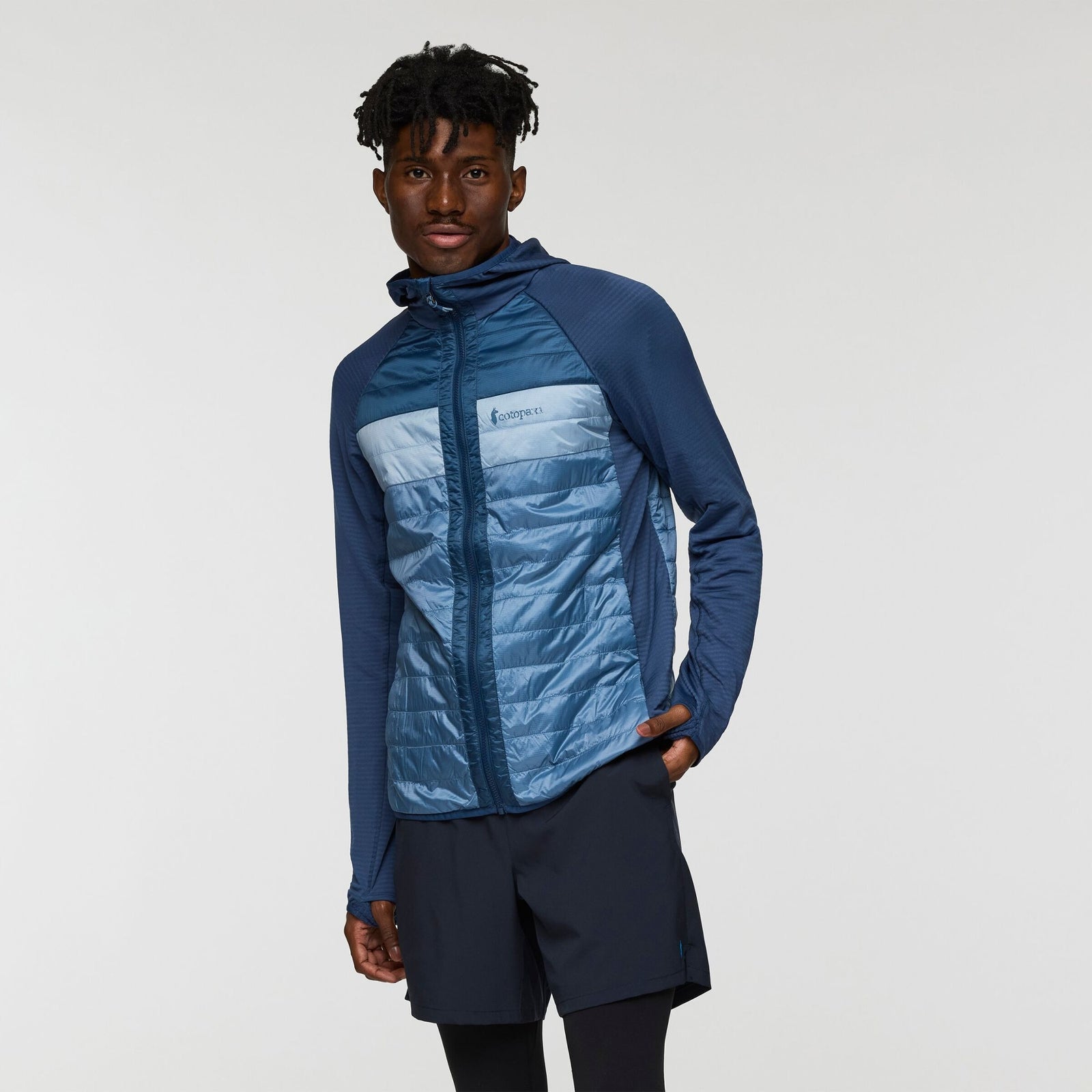 Capa Hybrid Insulated Hooded Jacket for Men - F25