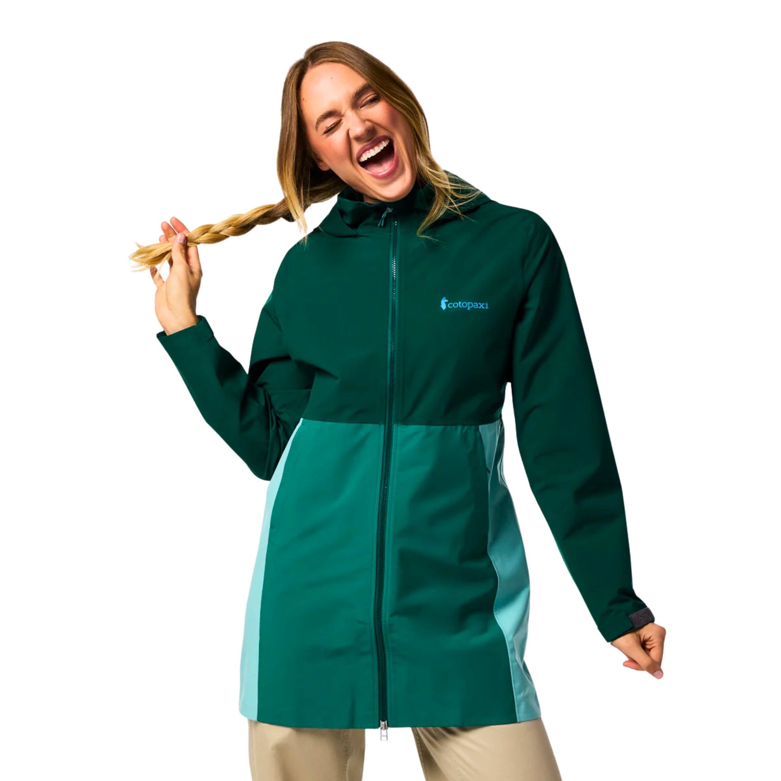 Cielo Rain Trench for Women  - Kale and Malachite