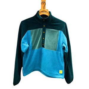 Encima Fleece Pullover for Women - Deep Ocean and Firefly