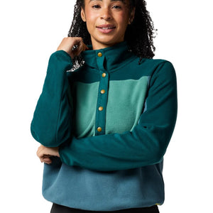 Encima Fleece Pullover for Women - Deep Ocean and Firefly