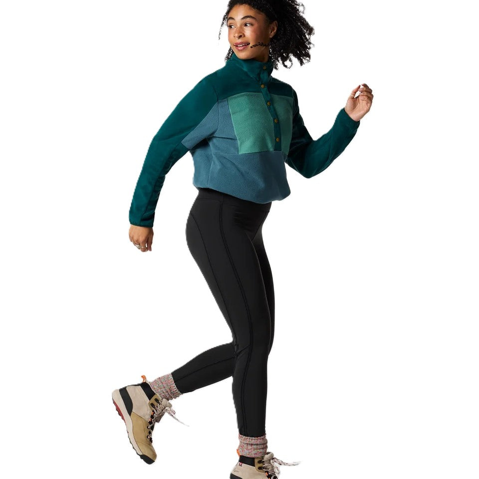 Encima Fleece Pullover for Women - Deep Ocean and Firefly
