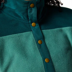 Encima Fleece Pullover for Women - Deep Ocean and Firefly