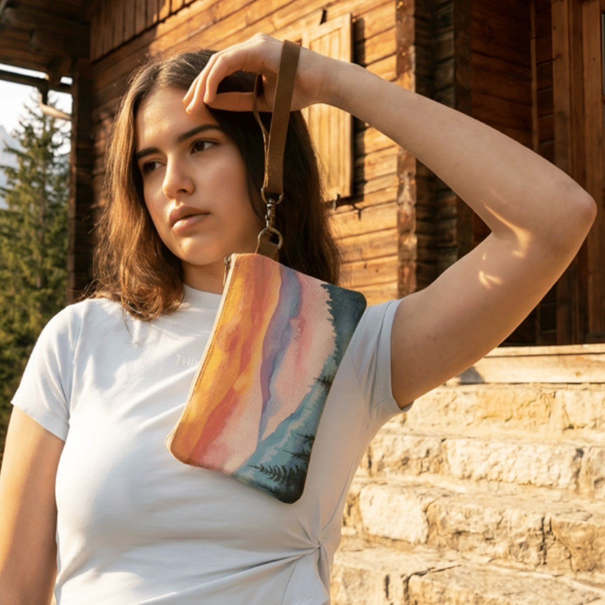 Crimson Dawn Wristlet