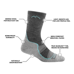 Light Hiker Micro Crew Lightweight Hiking Sock for Women - F25