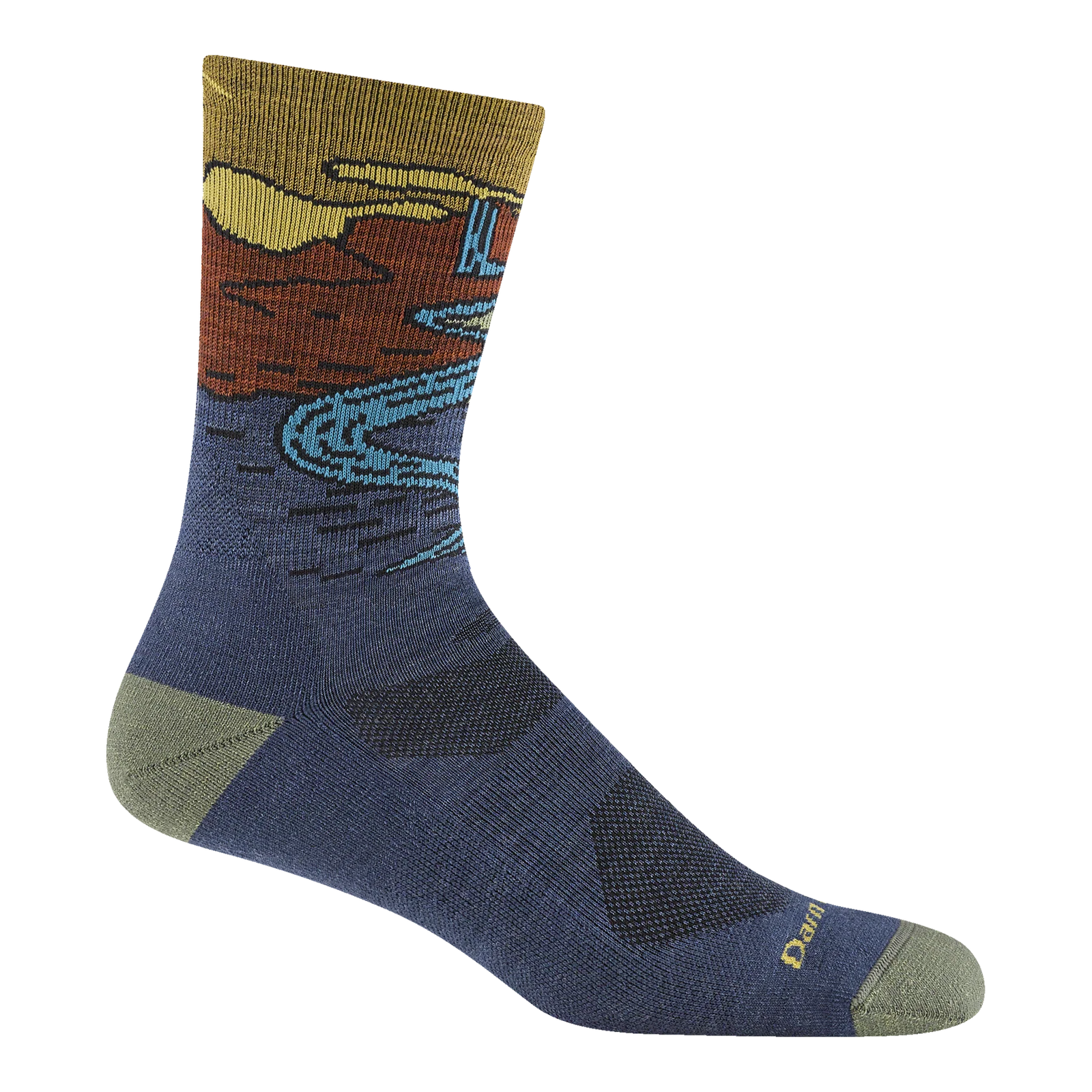 Chasing Waterfalls Micro Crew Lightweight Hiking Sock for Men