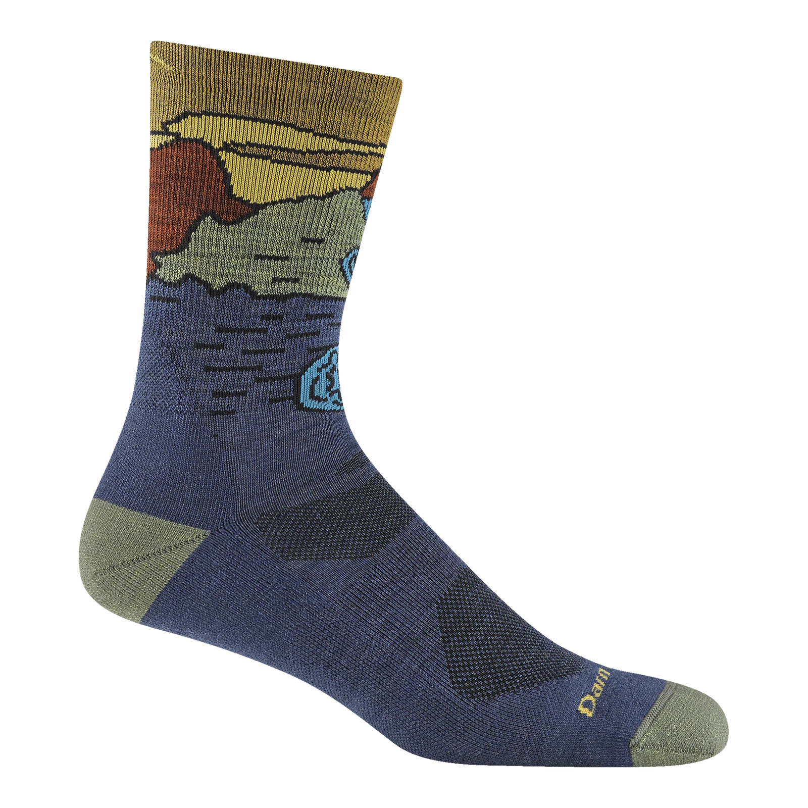 Chasing Waterfalls Micro Crew Lightweight Hiking Sock for Men