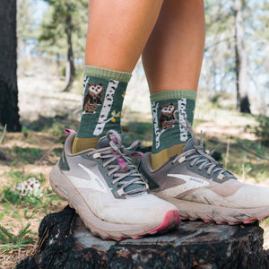 Critter Club Micro Crew Lightweight Hiking Sock for Women