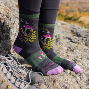Mellow Mushrooms Micro Crew Lightweight Hiking Socks