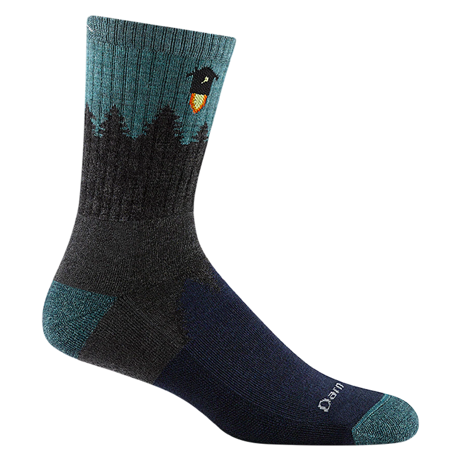 Number 2 Micro Crew Midweight Hiking Sock with Cushion for Men - Gray