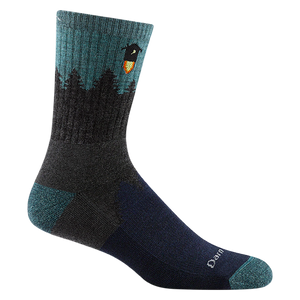 Number 2 Micro Crew Midweight Hiking Sock with Cushion for Men - Gray