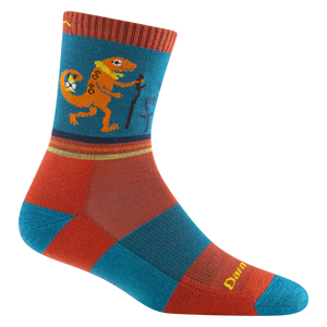 Kids Sal Micro Crew Lightweight Hiking Sock - Lava