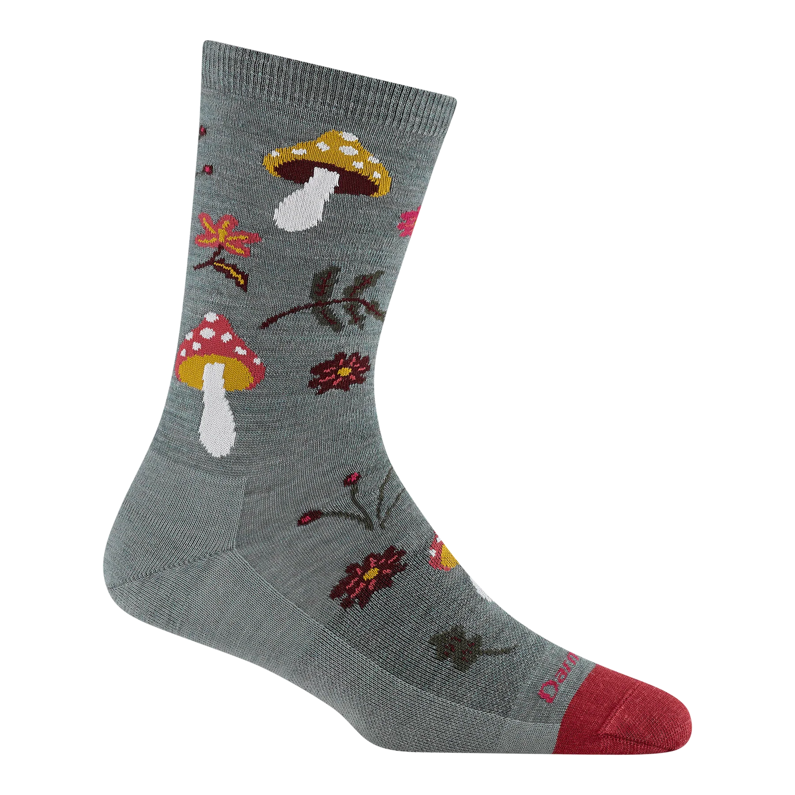 Shroom Bloom Crew LW Lifestyle Socks for Women - Seafoam