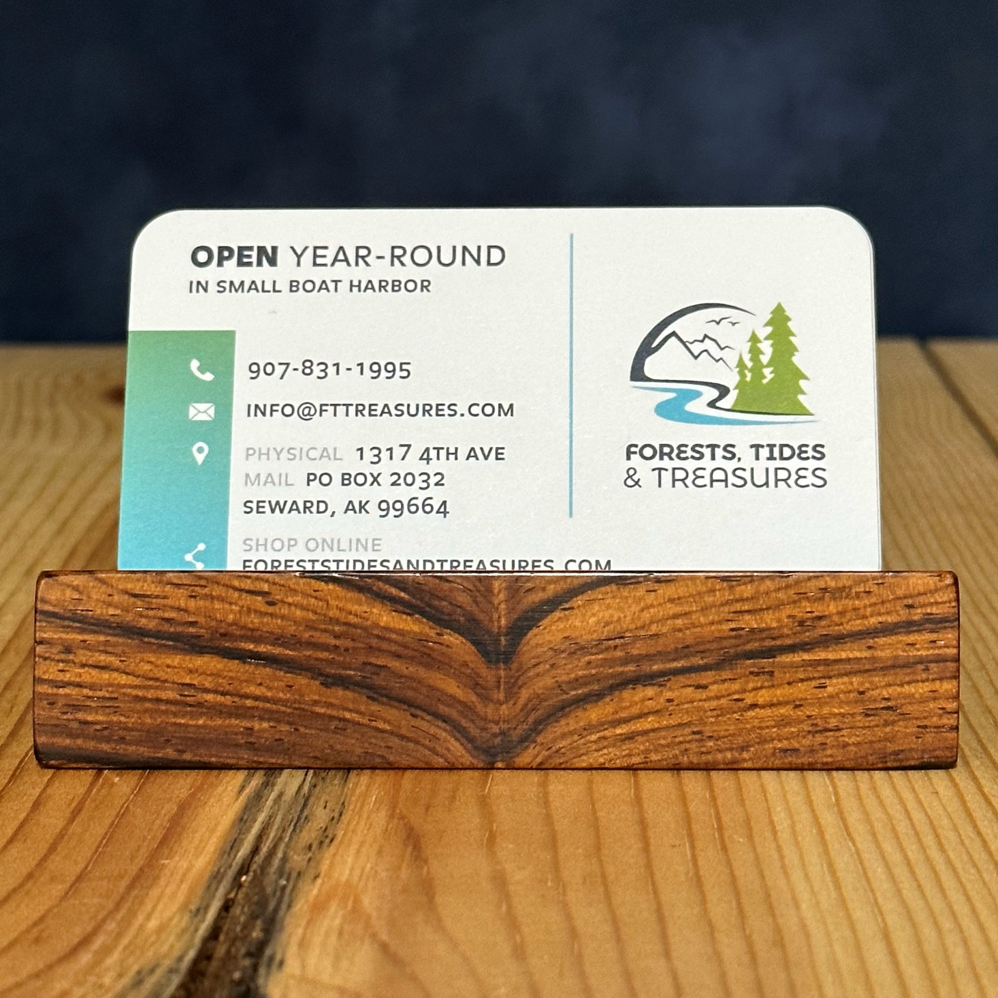 Solid Wood Card Holder