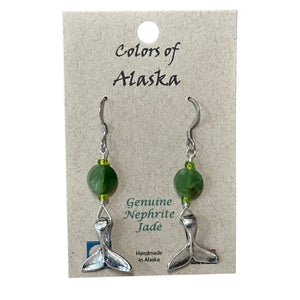 Memory Drops of AK Earring Pair - Nephrite Jade