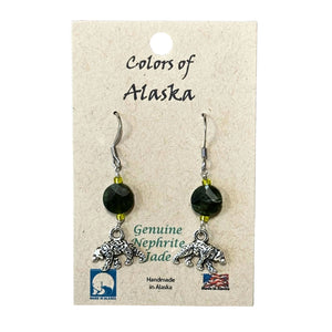 Memory Drops of AK Earring Pair - Nephrite Jade