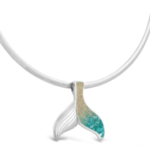 Blue Whale Necklace - Turquoise Gradient