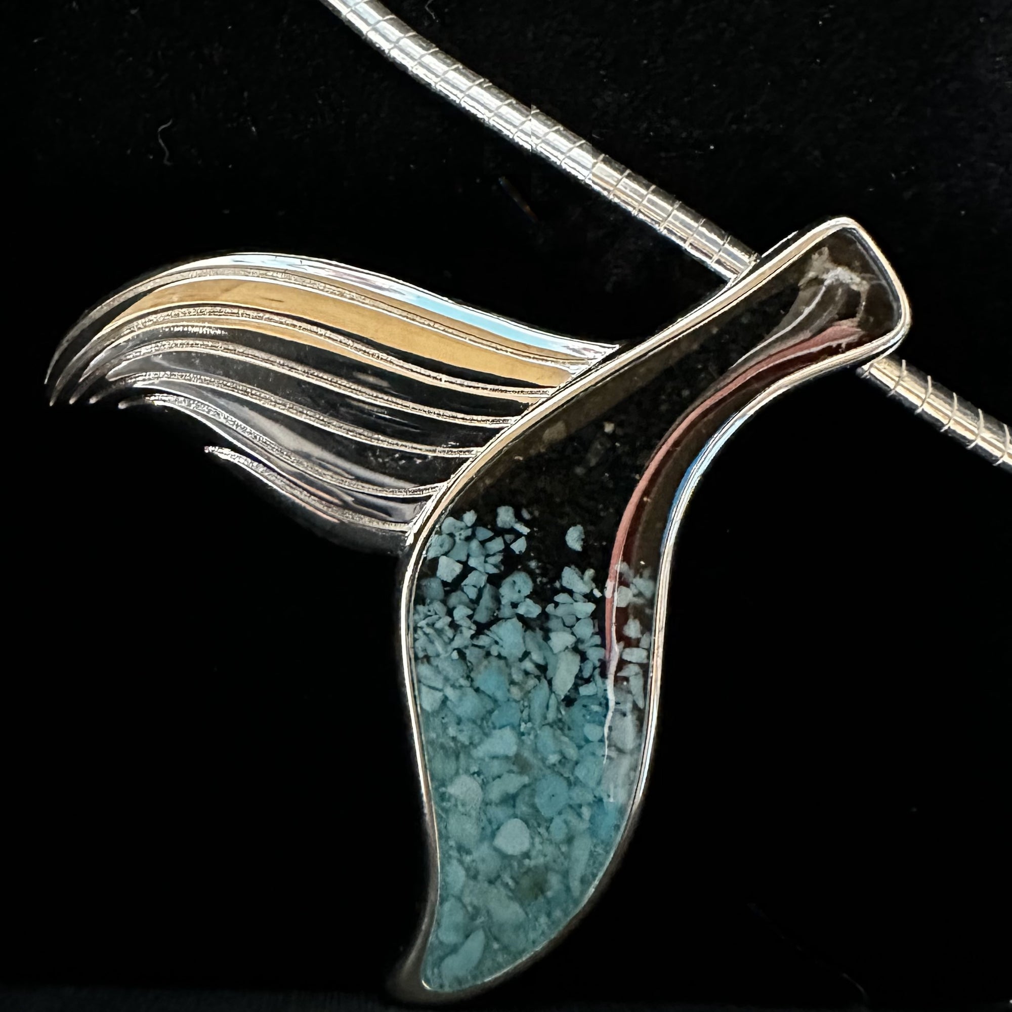 Blue Whale Necklace - Turquoise Gradient