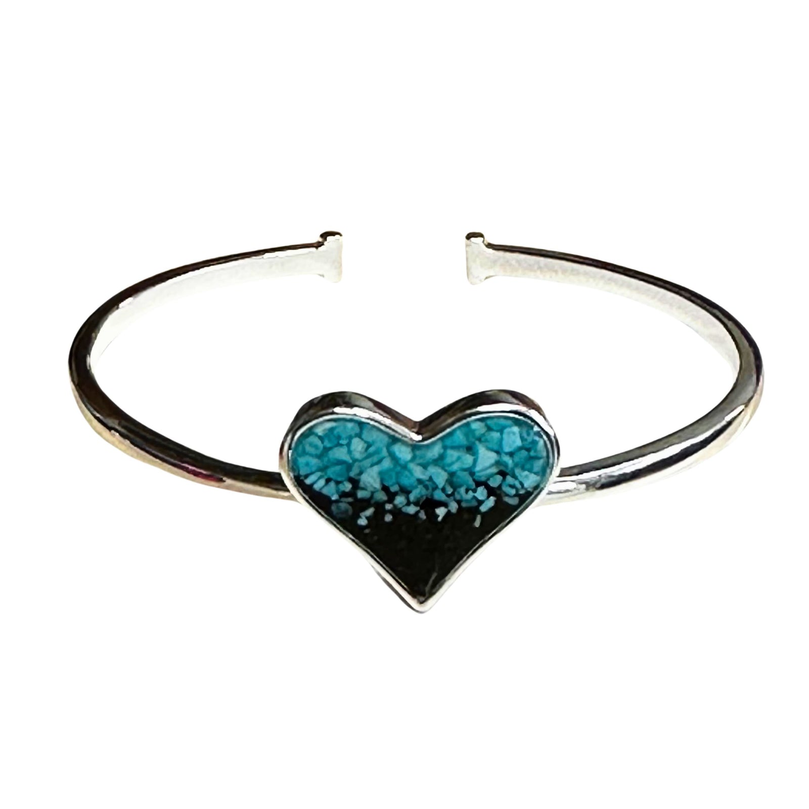 Explorer Heart Cuff Bracelet - Turquoise Gradient