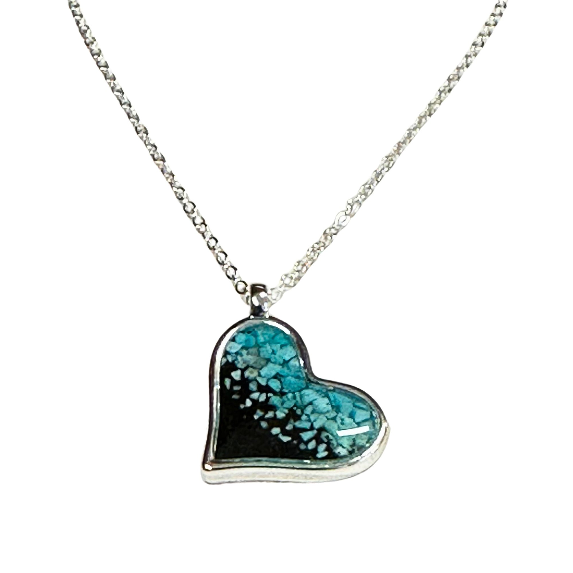 Explorer Heart Necklace - Turquoise Gradient