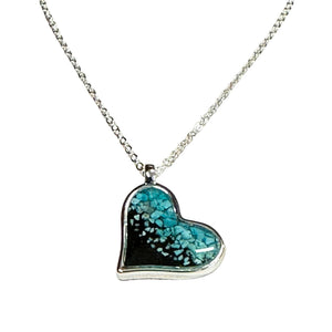 Explorer Heart Necklace - Turquoise Gradient