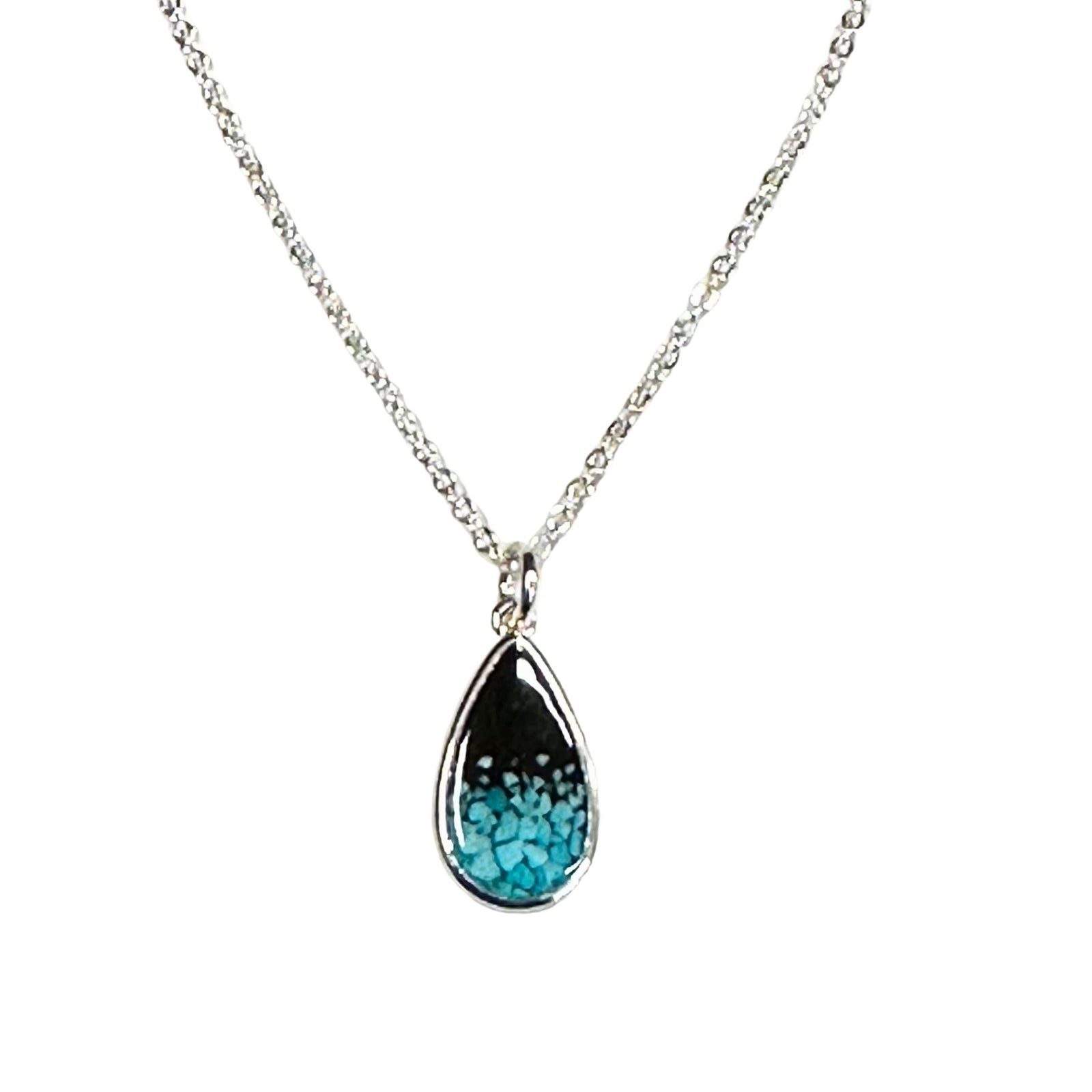 Explorer Teardrop Necklace - Turquoise Gradient