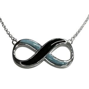Infinity Necklace Larimar and Sand
