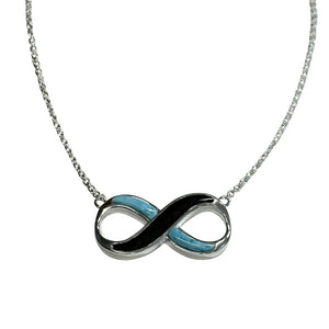 Infinity Necklace Larimar and Sand