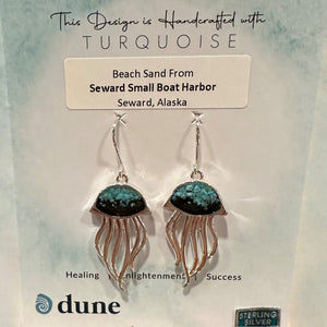 Jellyfish Earrings - Turquoise Gradient