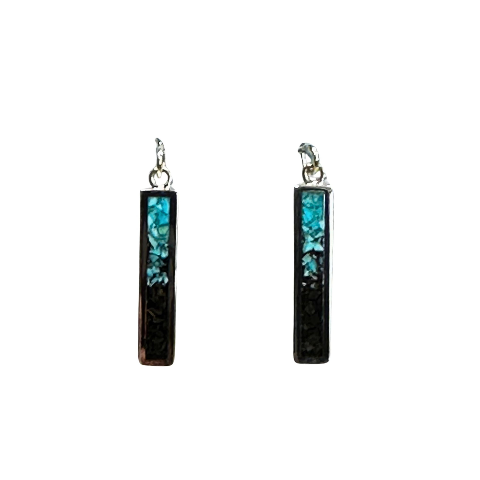 Luxe Dune Bar Earrings - Petite - Turquoise Gradient