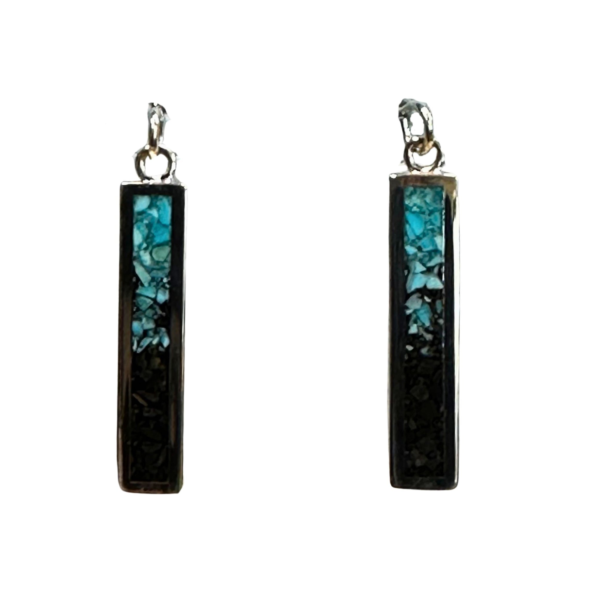 Luxe Dune Bar Earrings - Petite - Turquoise Gradient