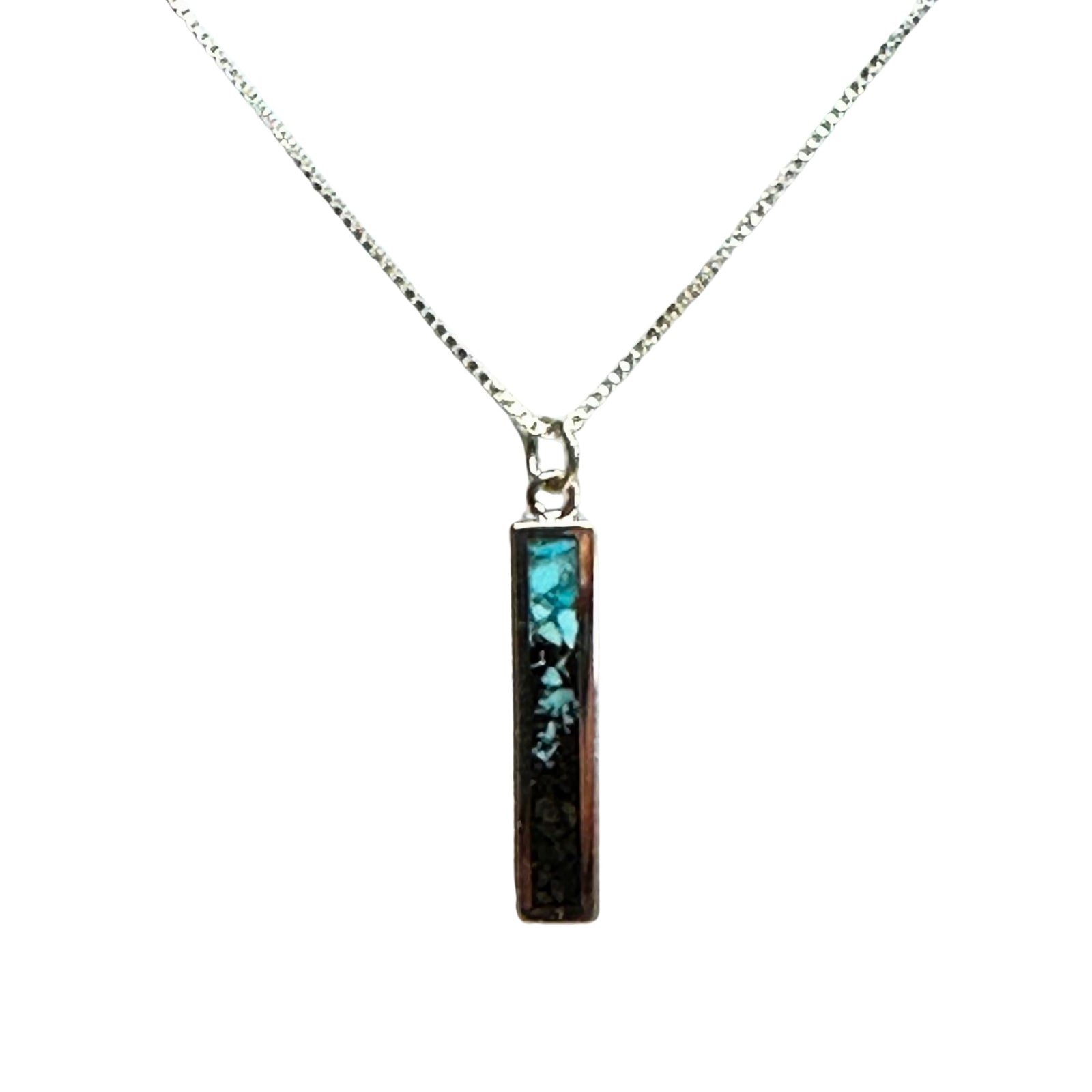 Luxe Dune Bar Necklace - Petite - Turquoise Gradient
