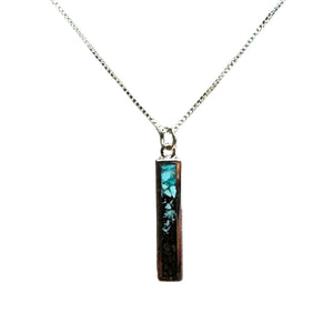Luxe Dune Bar Necklace - Petite - Turquoise Gradient