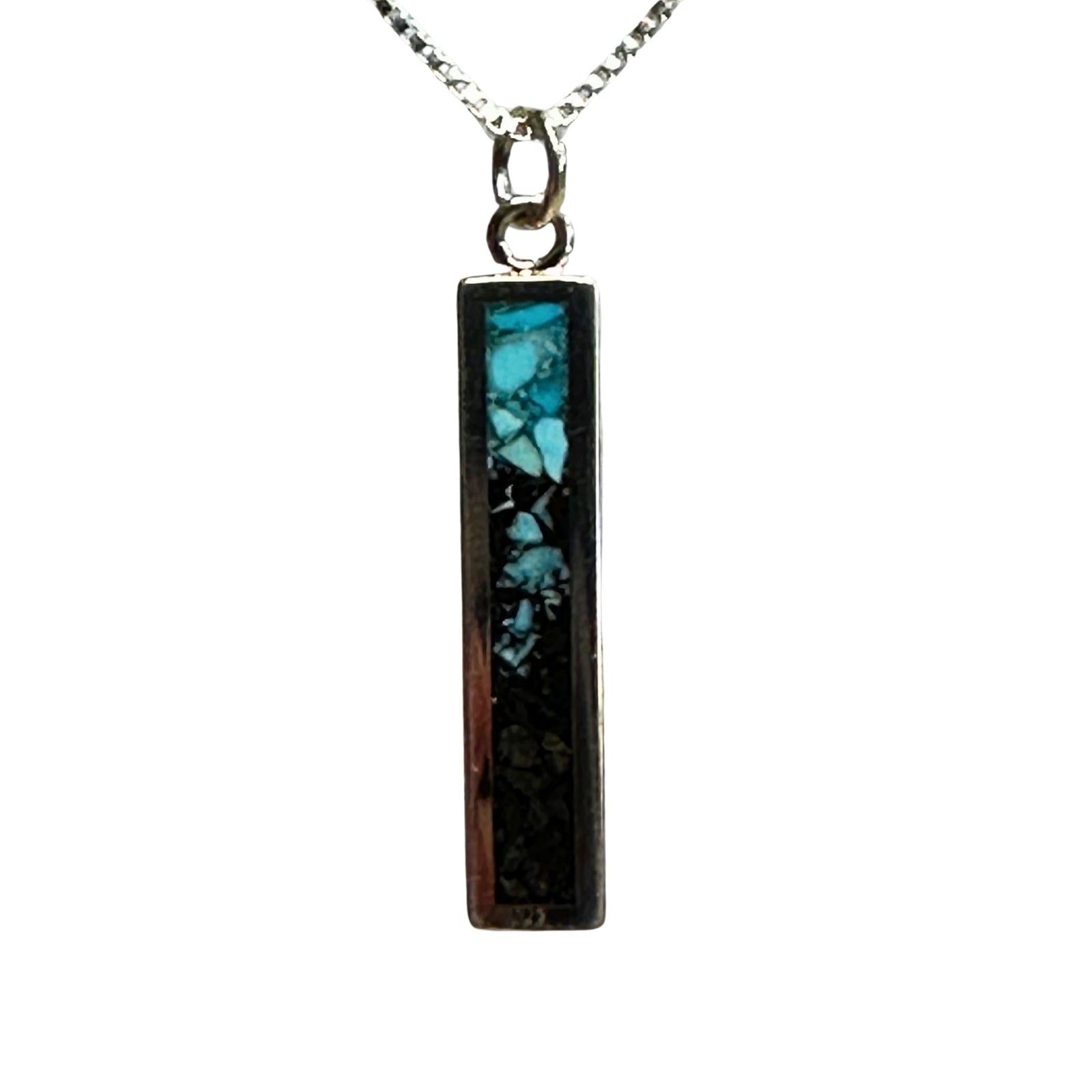 Luxe Dune Bar Necklace - Petite - Turquoise Gradient