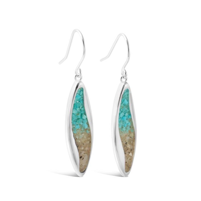 Ocean Current Earrings - Turquoise Gradient