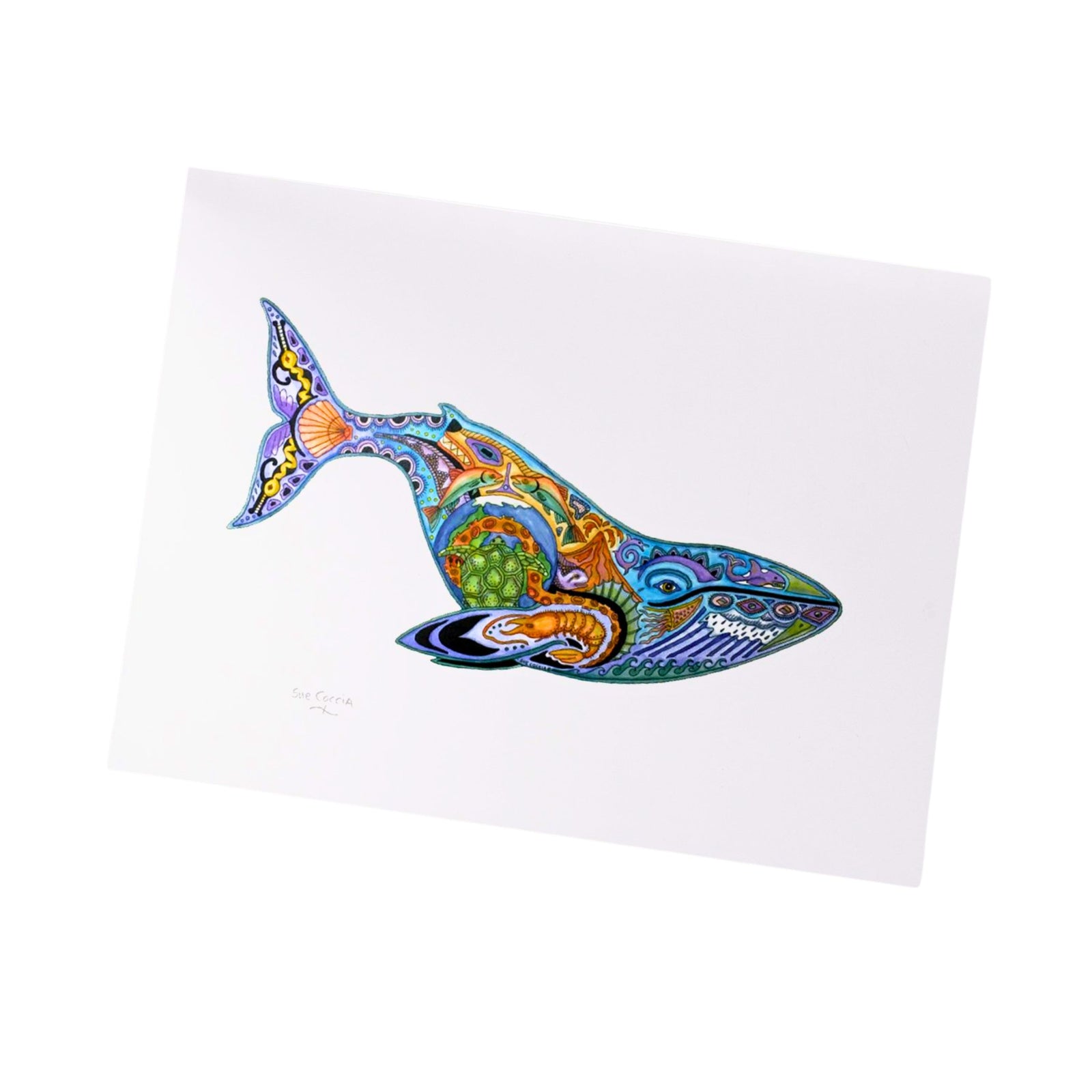 Sue Coccia Blue Whale Print