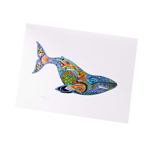 Sue Coccia Blue Whale Print