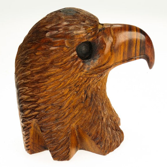 Eagle Bust Wood Figurine
