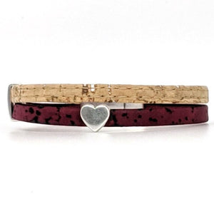 Flat Heart Cork Classic Bracelet