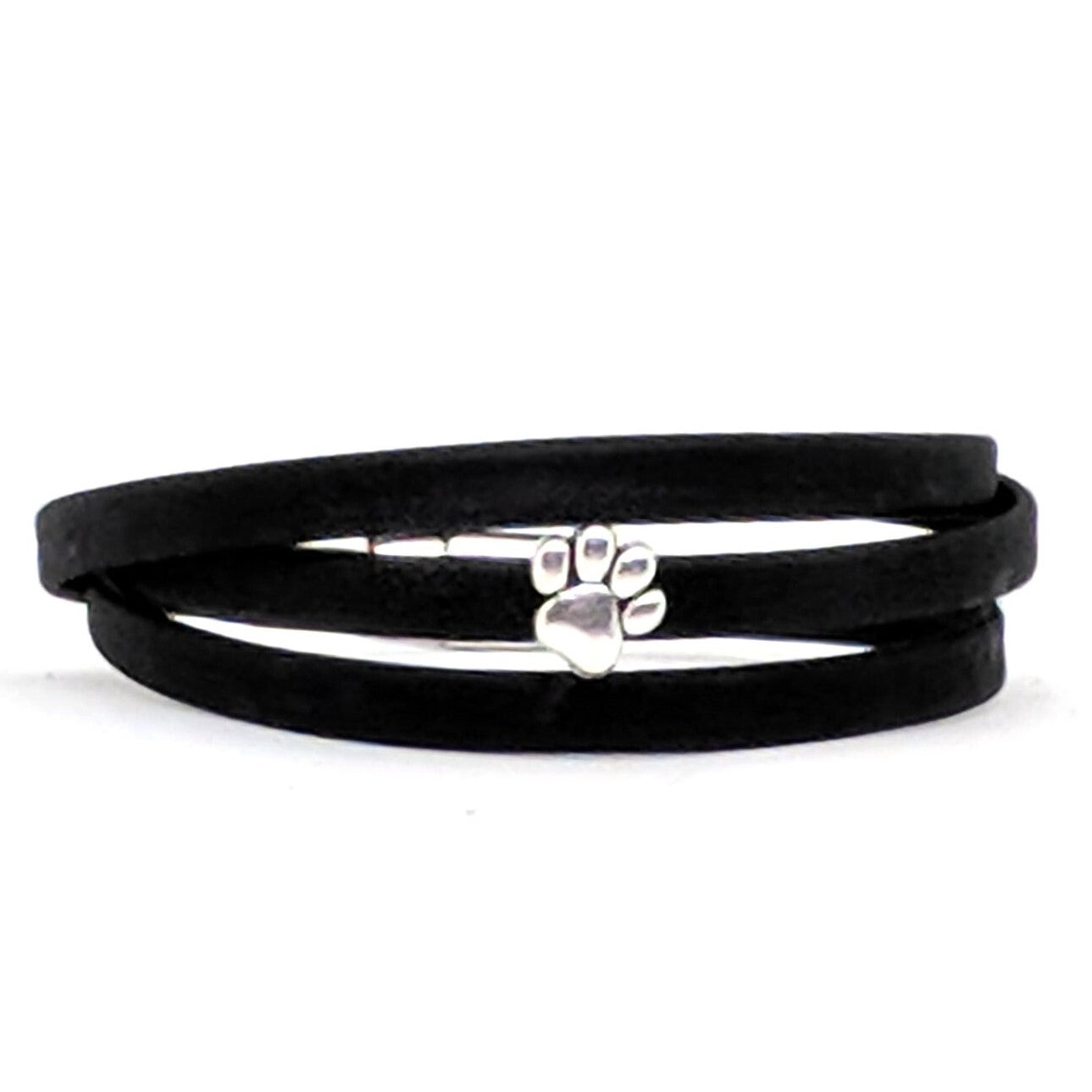 Small Paw Triple Wrap Cork Classic Bracelet