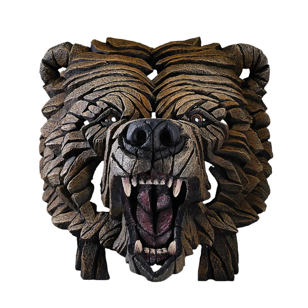 Bear Bust Edge Sculpture