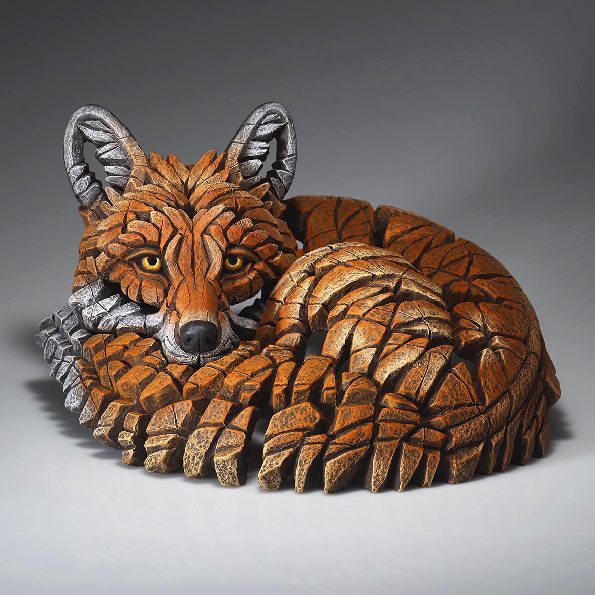 Curled Up Fox Edge Sculpture