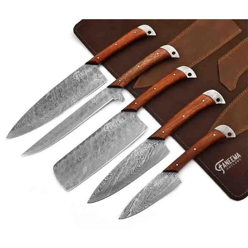 Kona Damascus 5 piece Kitchen Knife Set