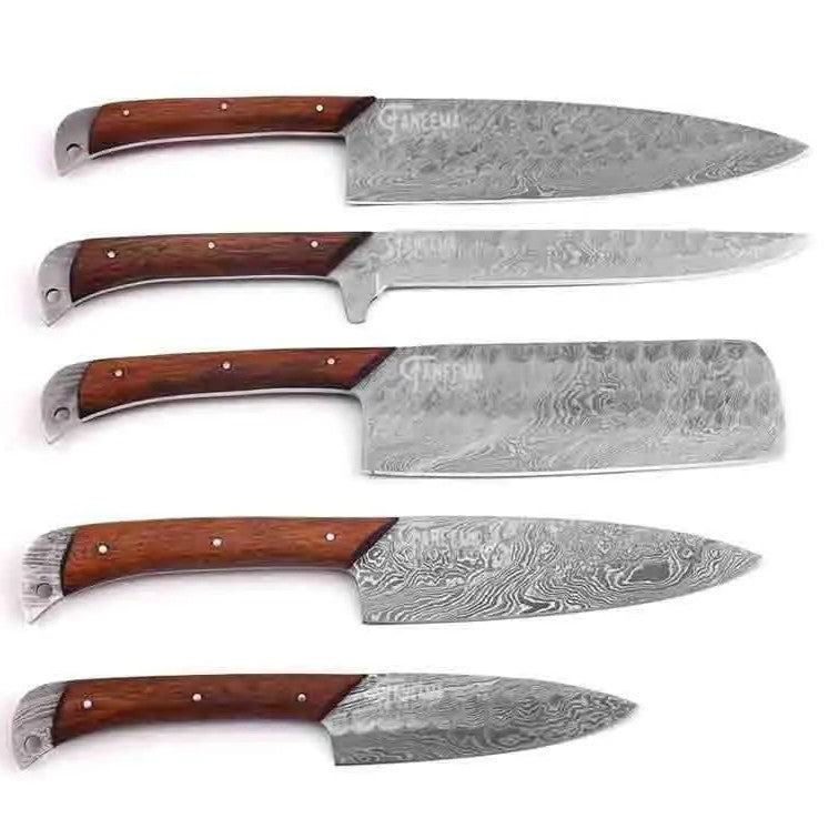 Kona Damascus 5 piece Kitchen Knife Set