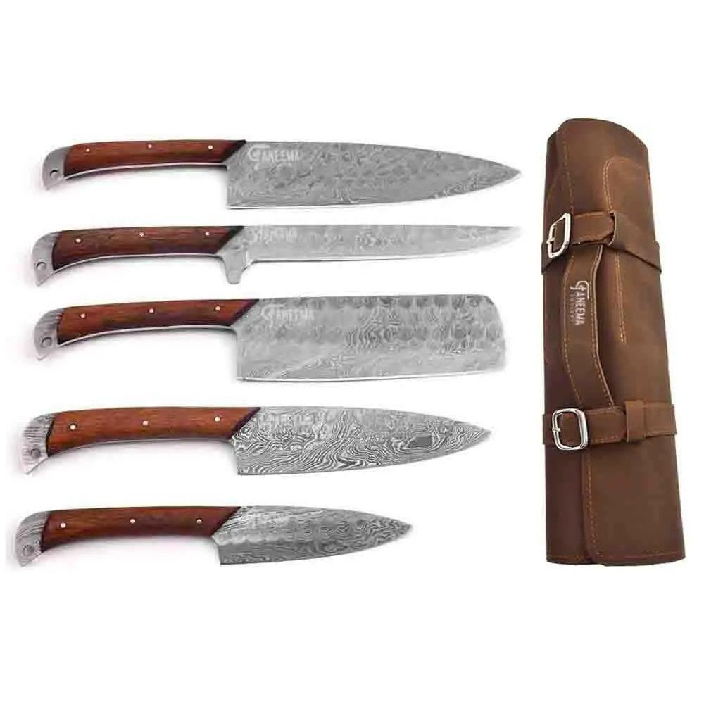 Kona Damascus 5 piece Kitchen Knife Set