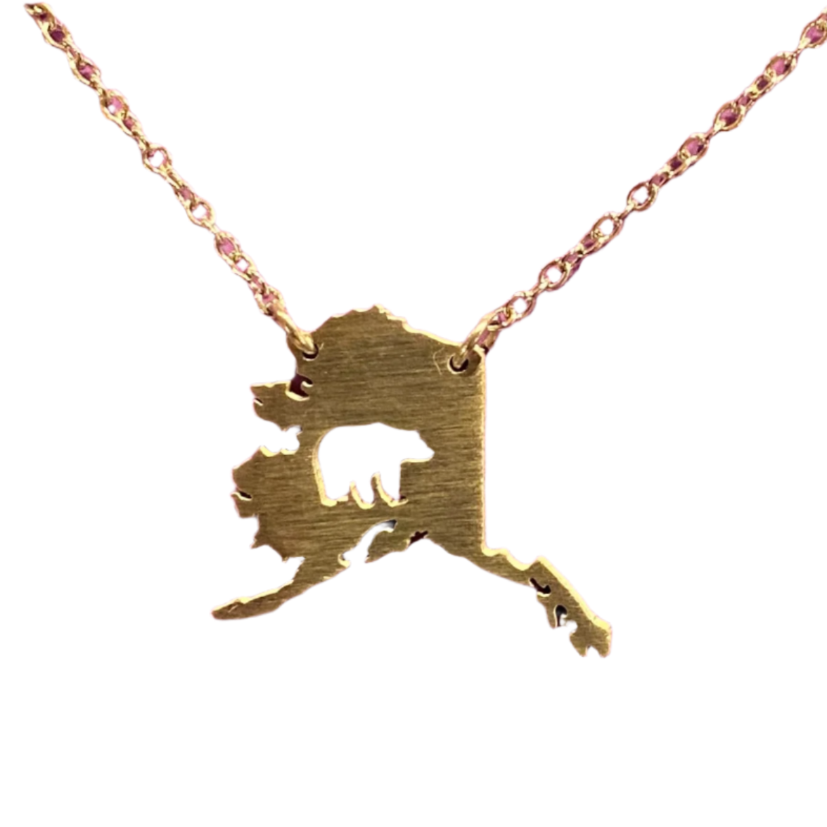 Alaska Map Necklace