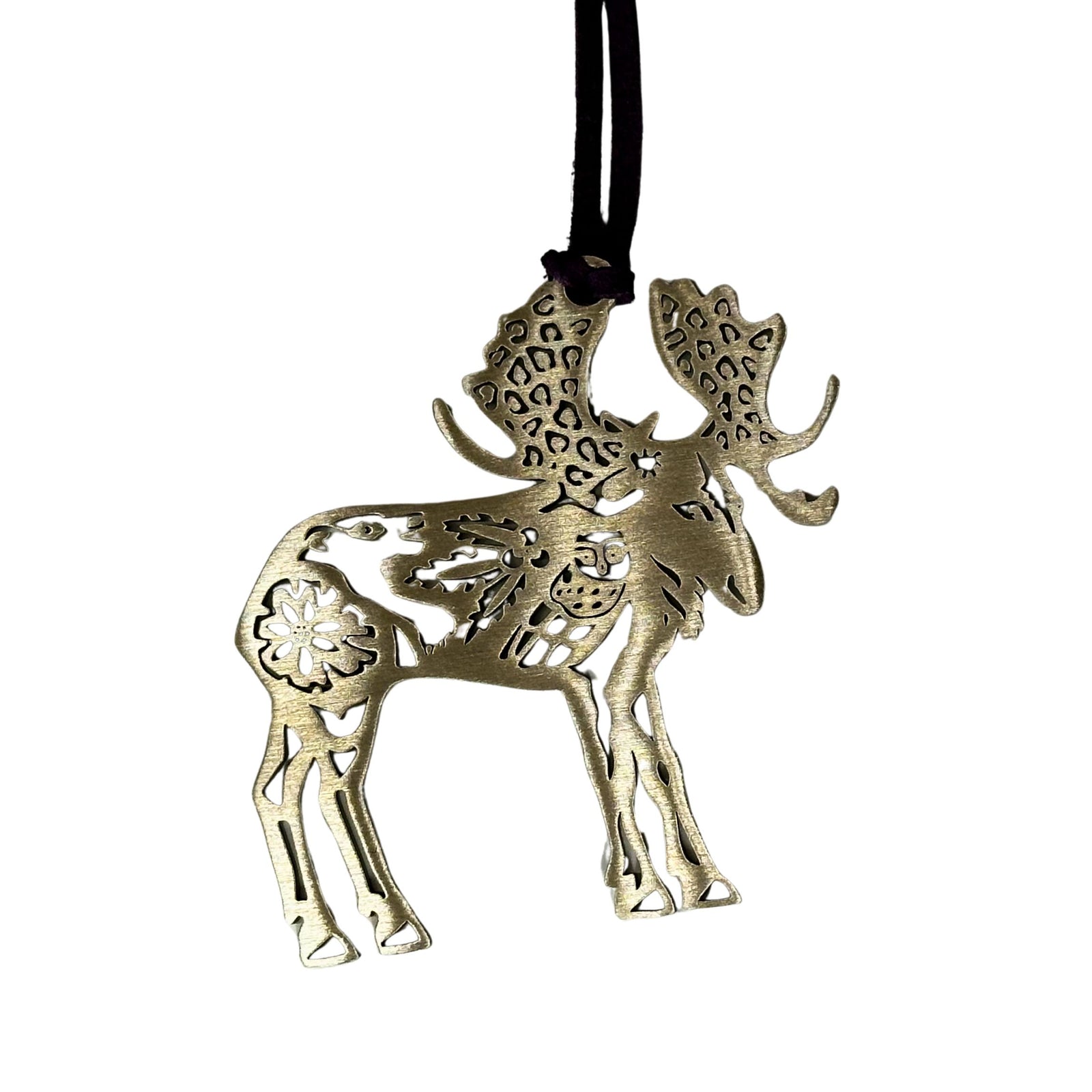Alaskan Moose Stainless Steel Ornament